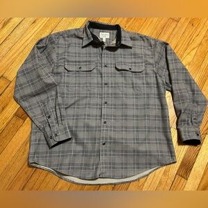 Cabela's Legendary Quality Long Sleeve Plaid Button Up Shirt XL Outdoor Fishing
